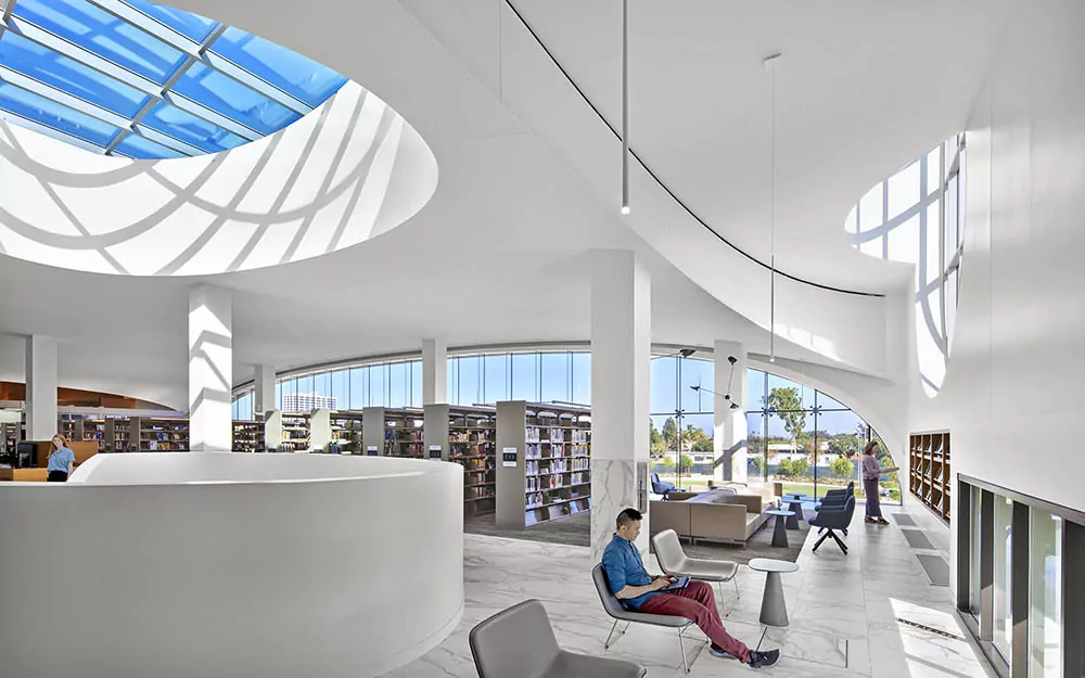 StarSilent Smooth Acoustical Plaster at the Costa Mesa Public Library