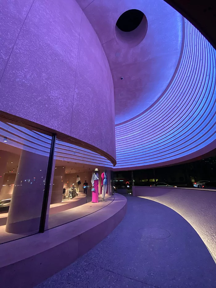 Acoustement plaster installed interior and exterior of a fashion store in Beverly Hills