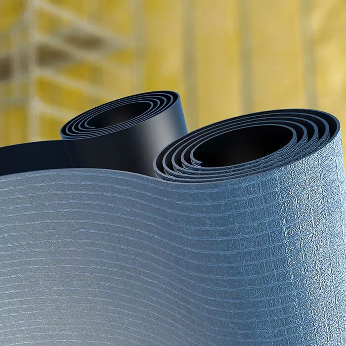 KNM Mass Loaded Vinyl Barrier rolls with and without aluminum foil scrim