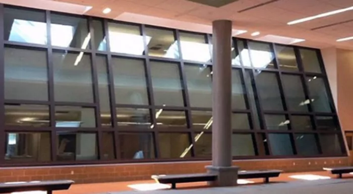 STC rated QuietLite Window between an Elementary School Cafeteria and Classroom