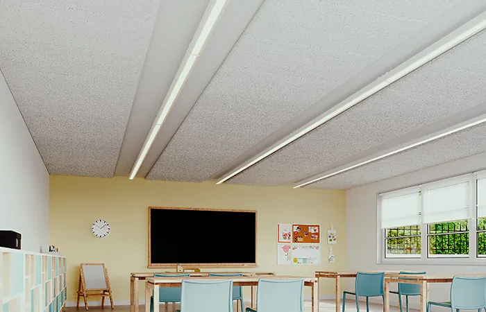 Pora sustainable acoustical finish crafted entirely from recycled glass