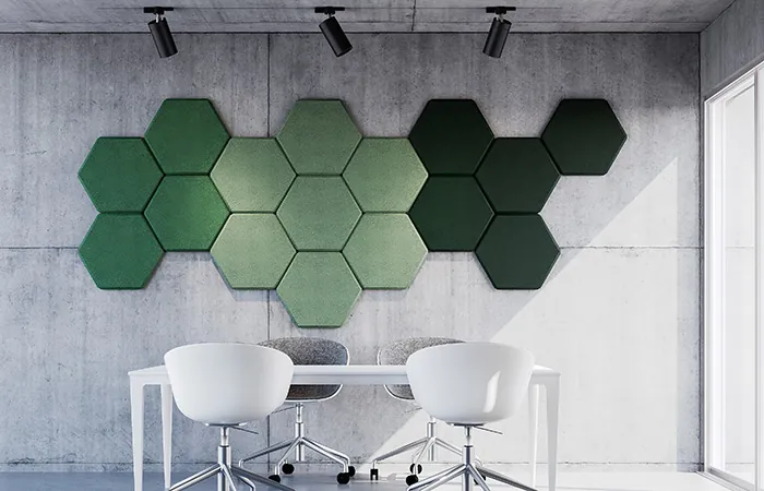 Pora sustainable acoustical finish crafted entirely from recycled glass