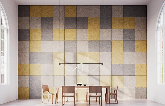 Pora sustainable acoustical finish crafted entirely from recycled glass